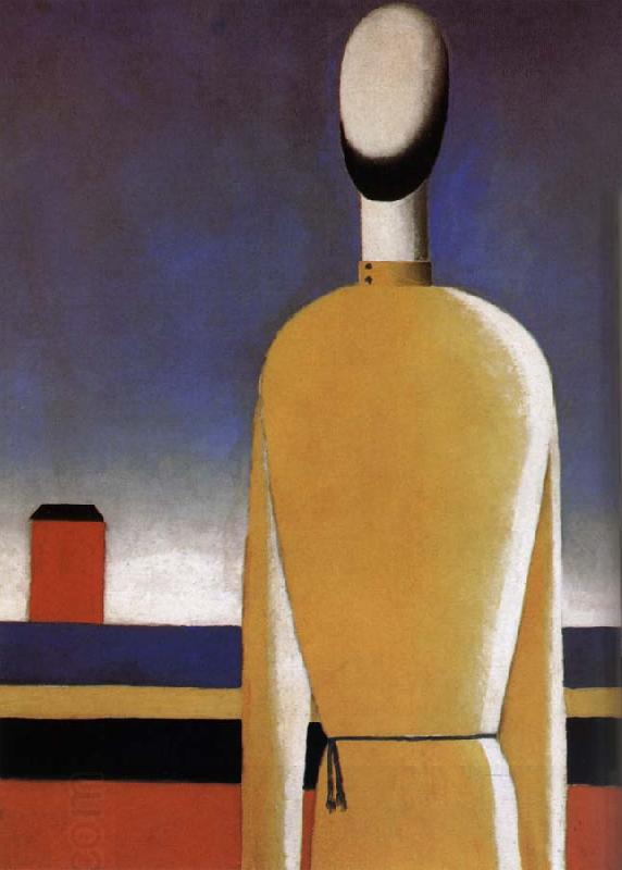 Kasimir Malevich The Half-length wear a yellow shirt China oil painting art